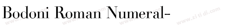 Bodoni Roman Numeral字体转换